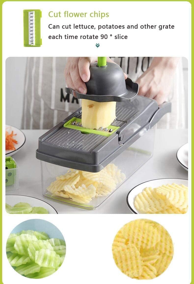 2021 New Multifunctional Vegetable Potato Slicer Set Chopper Grater Carrot Cutter Shredder Onion Peeler Kitchen Tool
