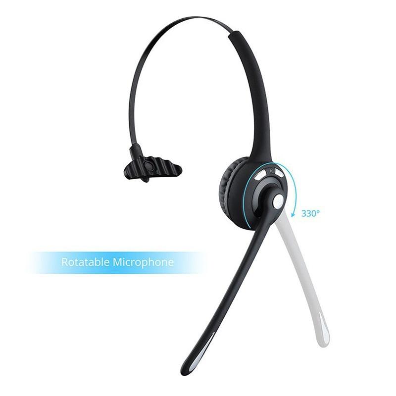 Upgraded Professional Bluetooth Headset BTH-068 Wireless Headphone Black Headband UP To 12 Hours Hands Free For Drivers (Color: Black) [<lun>]