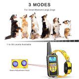 1000M IP6X 4 Modes Waterproof Pet Dog Training Collar Eectric Remote Control Shock Collar with LCD Display for 1~3 Dogs