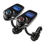 Bluetooth Car FM Transmitter,Audio/Radio Adapter Receiver, Wireless Hands Free Car Kit, W 1.44 Inch Display,Mp3 Player with Car Charger, Hands-free Calling