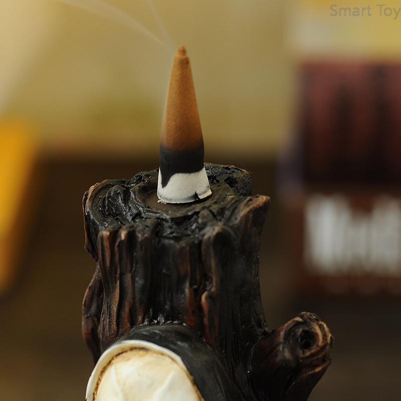 Halloween Skull and Black Dragon Backflow Incense Burners,Ceramic Home Decor  Handmade Gifts [<lun>]