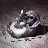 Ceramic Incense Burner for Smoke Backflow Like Water Streaming Down Art Craft Incense Cone Furnace Home Decor