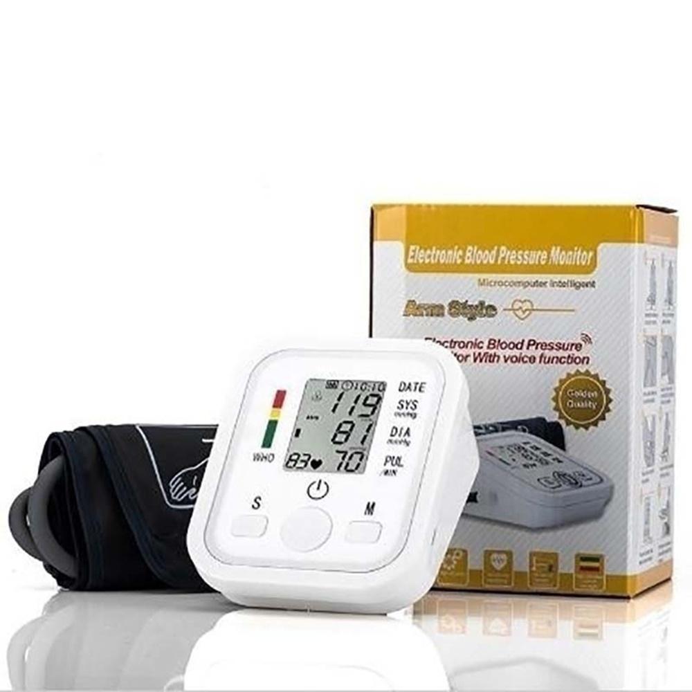 Home Health Care Digital Lcd Upper Arm Blood Pressure Monitor Heart Beat Meter Machine Tonometer for Measuring Blood Pressure Automatic Sphygmomanometer