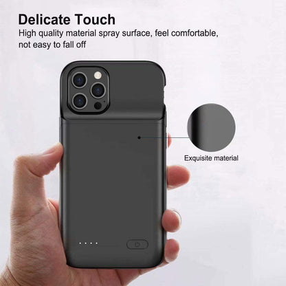 2020 Latest Battery Case for iPhone 12mini/ 12Pro / 12 / 12Pro Max,Portable Protective Charging Case Compatible with iPhone 12 Pro (6.1 inch) Rechargeable Extended Battery Charger Case (Black)