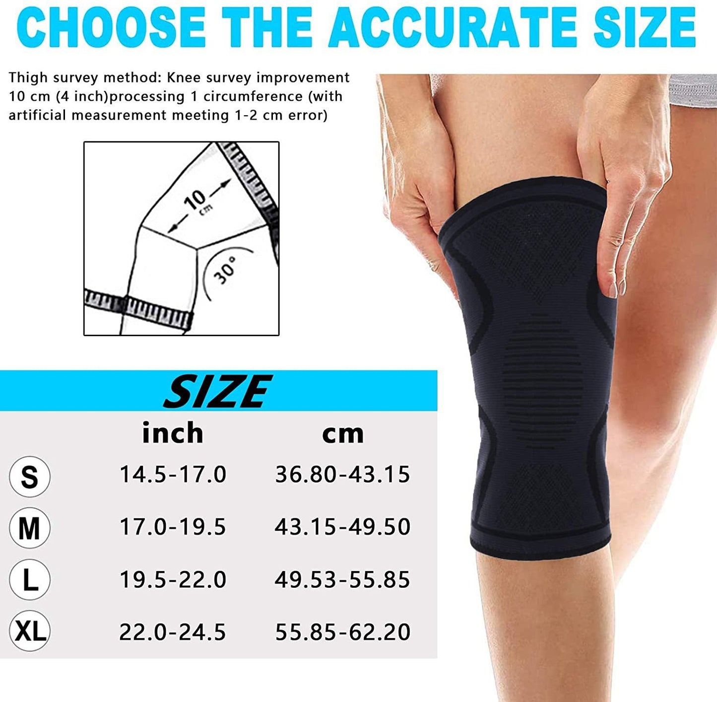 Fitness Running Cycling Knee Support Braces Elastic Nylon Sport Compression Knee Pad Sleeve for Basketball Volleyball [<lun>]