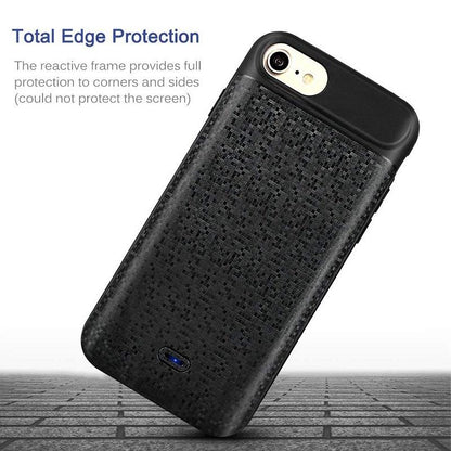Slim Silicone Battery Case for iPhone 8/7/6S/6/8 Plus / 7 Plus / 6S Plus/6 Plus, 2500mAh/3700mAh Portable Charging Case External Rechargeable Charger Case Juice Pack Protective Power Case for iPhone