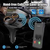 Bluetooth FM Transmitter Car Mp3 Player Wireless In-car Audio Radio Adapter Charger Wireless Dual USB Port Handsfree Call