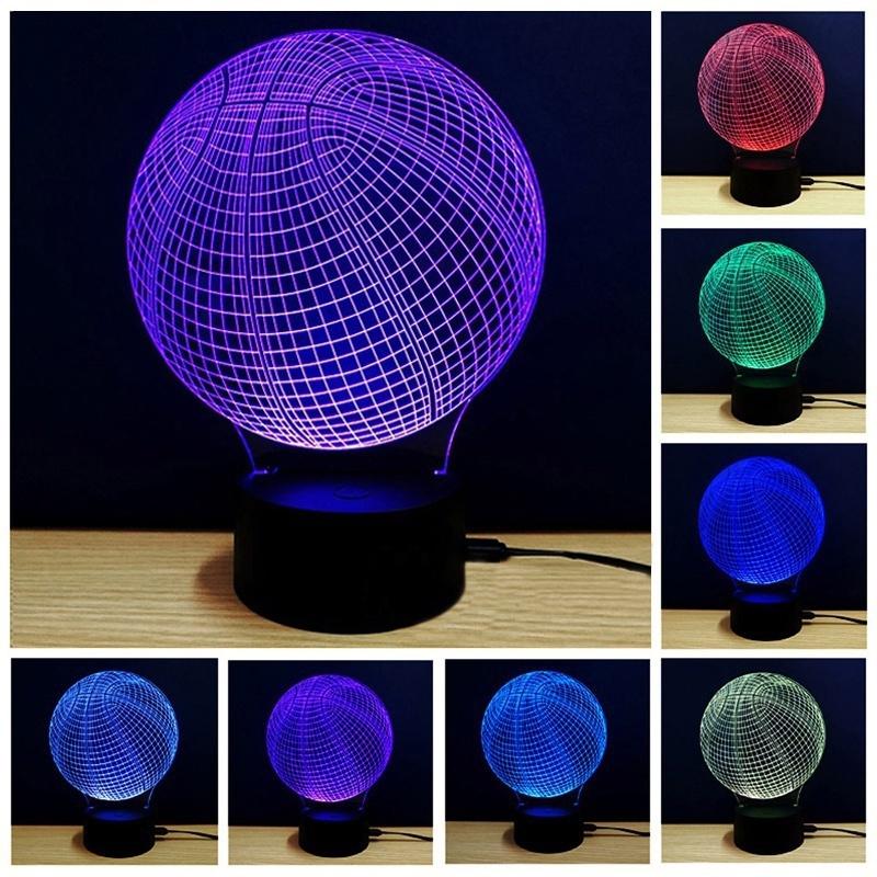 New 7 Color Changing Night Lamp 3D Atmosphere Bulbing Light 3D Visual Illusion LED Lamp for Kids Toy Christmas Birthday Gifts