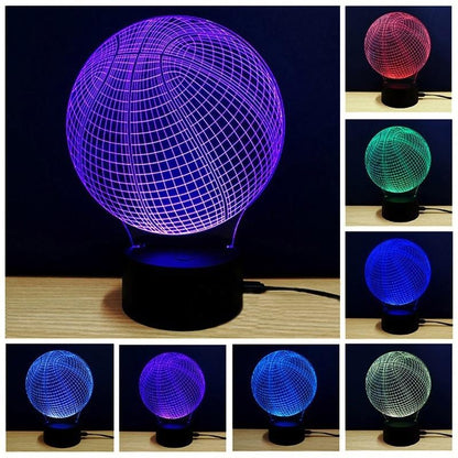 New 7 Color Changing Night Lamp 3D Atmosphere Bulbing Light 3D Visual Illusion LED Lamp for Kids Toy Christmas Birthday Gifts