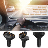 Car Adapter, Bluetooth FM Transmitter for car, Wireless In-Car Bluetooth Receiver for iPhone iPad Samsung, Hands-free Car Charger with 2.4A Dual USB Ports, TF Card Mp3 Player [&lt;lun&gt;]