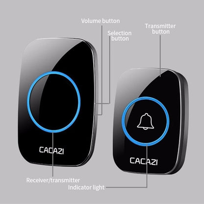 2021 New Waterproof Intelligent Wireless Doorbell 300M Remote Smart Door Bell Chime (include EU UK US Plug)