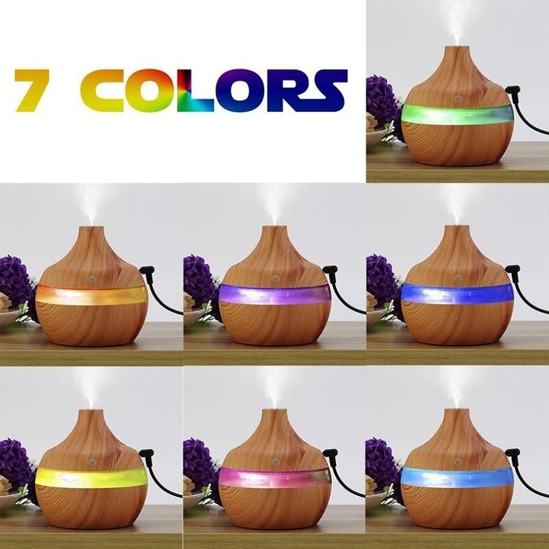 Premium Essential Oil Diffuser Quiet Humidifier Natural Home Fragrance Diffuser with 7 Color Light and Easy to Clean