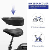 Exercise Bike Seat Cover - Large Wide Foam &amp; Gel Padded Bicycle Saddle Cushion for Women Men Everyone, Bicycle Seat Cover for Exercise Bike Spin Bike Cruiser Bike Indoor Cycling