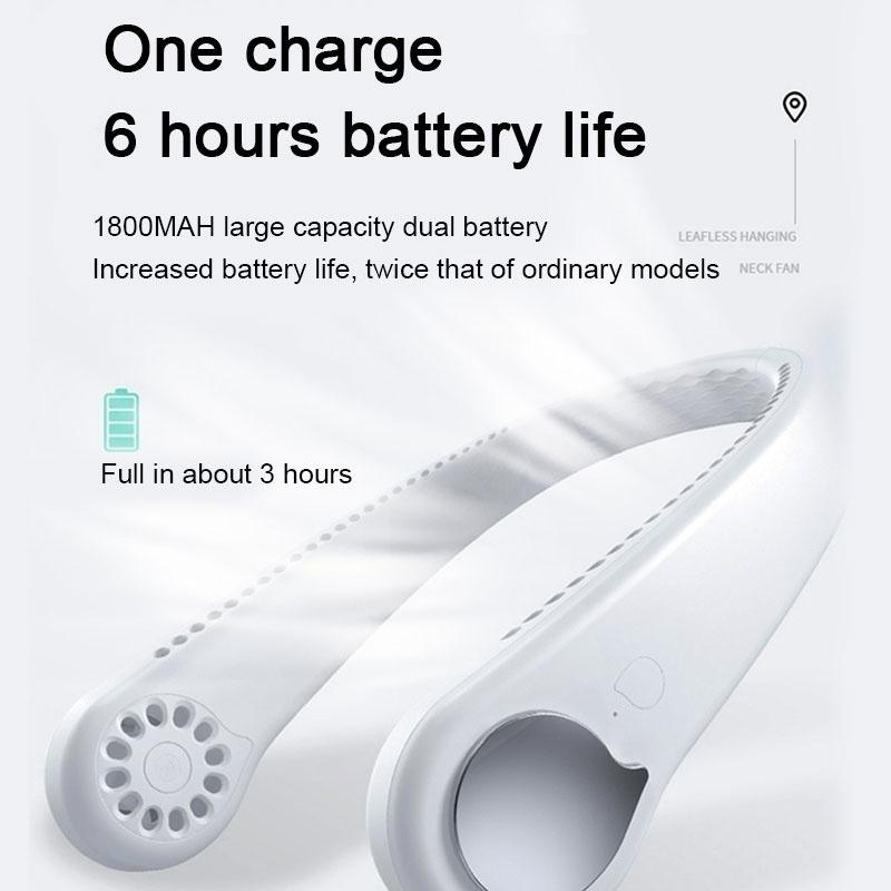 Neck Fan,Upgraded Bladeless Hands Free Portable Neck Fan - Rechargeable Mini USB Personal Fan，Headphone Design Wearable Neckband Fan，Bladeless Safety Design，3 Level Air Flow,Sports Office Outdoor