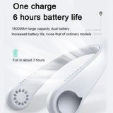 Neck Fan,Upgraded Bladeless Hands Free Portable Neck Fan - Rechargeable Mini USB Personal Fan，Headphone Design Wearable Neckband Fan，Bladeless Safety Design，3 Level Air Flow,Sports Office Outdoor