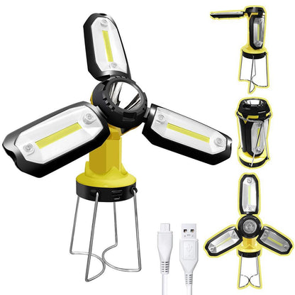 Rechargeable LED Camping Lantern Portable Tent LED Lights Flashlights by USB Charging for Phone Charging Emergency Hurricane Fishing and More [<lun>]