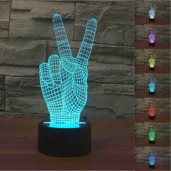 2020 Creative 3D Lamp Acrylic Optical Illusion Visual Led Night Light 7 Colors for Home Decor