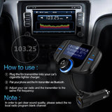Bluetooth FM Transmitter , Wireless Car Radio Transmitter Kit with 1.7” LED Display, Dual USB Ports, Hands Free Kit [&lt;lun&gt;]