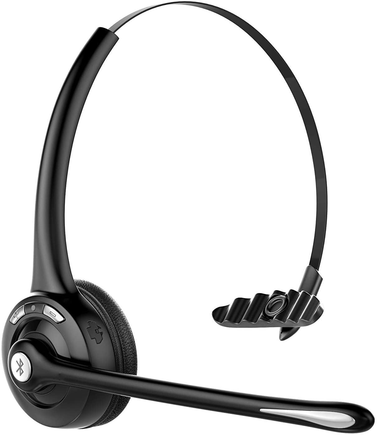 Upgraded Professional Bluetooth Headset BTH-068 Wireless Headphone Black Headband UP To 12 Hours Hands Free For Drivers (Color: Black) [<lun>]