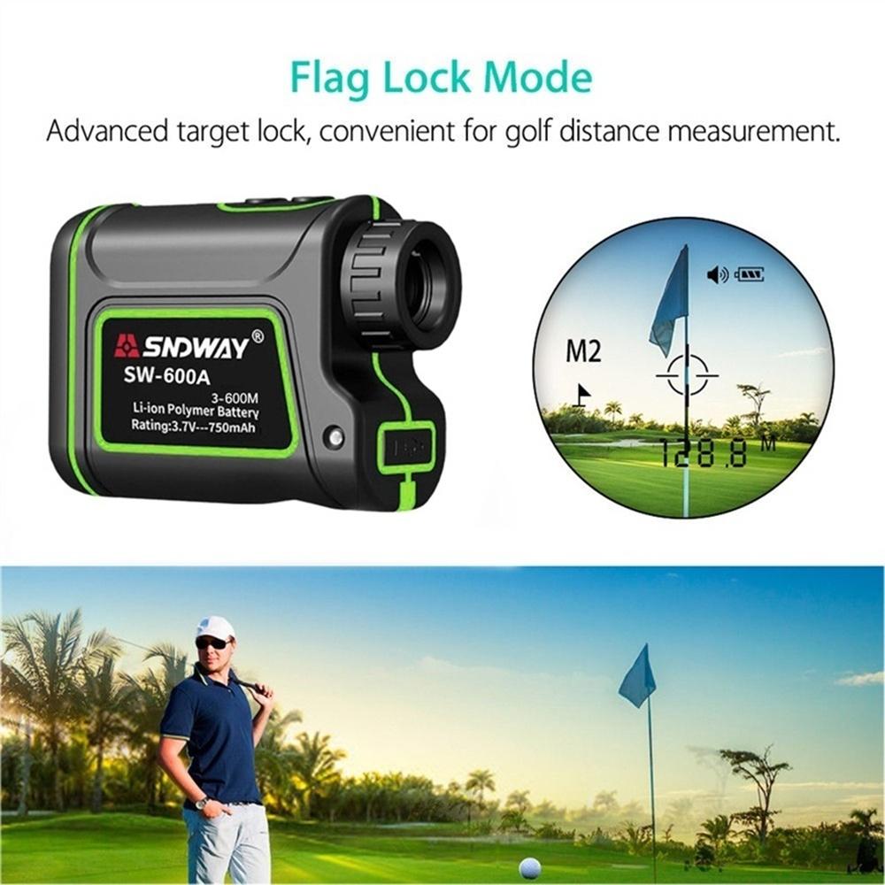 Golf Range Finder 656Yards, 7X Rangefinder with Flag Pole Lock Range Speed Scan Mode for Hunting Golf Course Hiking Climbing, Compact Laser Rangefinder Easy to Use for Outdoor