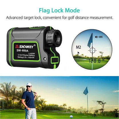 Golf Range Finder 656Yards, 7X Rangefinder with Flag Pole Lock Range Speed Scan Mode for Hunting Golf Course Hiking Climbing, Compact Laser Rangefinder Easy to Use for Outdoor