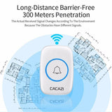 2021 New Waterproof Intelligent Wireless Doorbell 300M Remote Smart Door Bell Chime (include EU UK US Plug)