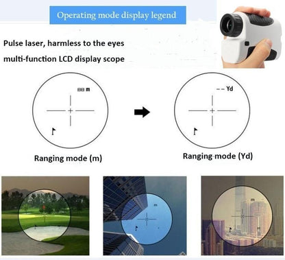 Tournament Golf Rangefinder, 6X Laser Range Finder 437 Yards with Slope ON/Off Technology, Fast Flag Lock, Continuous Scan Support - Tournament Legal Golf Rangefinder