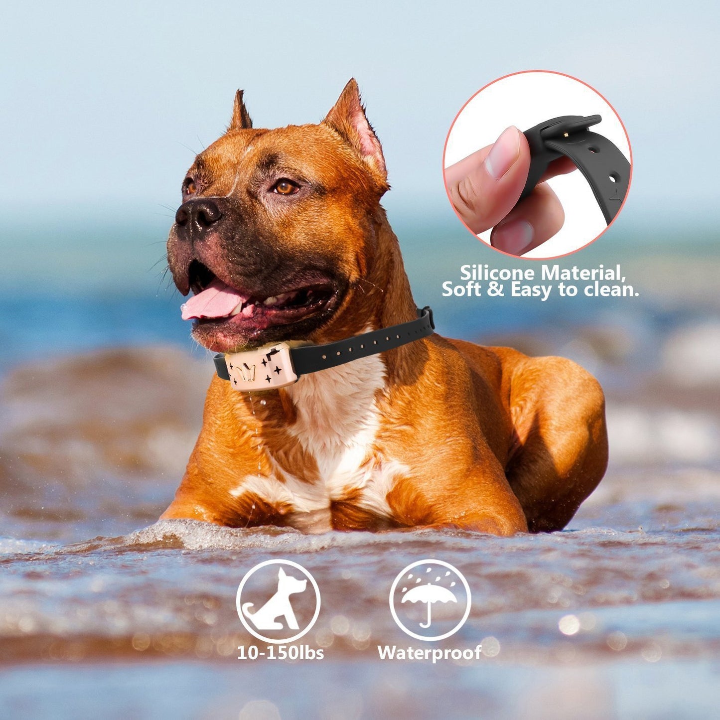 2021 Anti Bark Collar for Small Dog Large Dog - Safe Bark Controller, Rechargeable,waterproof with Intelligent Vibration, Beep and Static Shock Mode [<lun>]