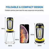 Rechargeable LED Camping Lantern, Portable Tent LED Lights Flashlights by USB Charging for Phone Charging,Emergency,Hurricane,Fishing and More