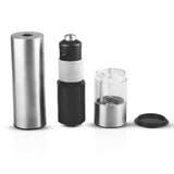 Manual Pepper Grinder,Salt Mill with Adjustable Coarseness,Brushed Stainless Steel Pepper Mill Shaker with Ceramic Blades for Professional Chef
