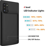 New Fashion Portable Battery Case for Galaxy S20 Ultra/S20+/S20/Note10 Plus/Note10/S10 Plus/Note9/Note8/S9 Plus/S8 Plus/S7 edge, Charging Case for Samsung Rechargeable External Battery Pack Extended Battery Protective Charger Case
