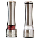 Manual Pepper Grinder or Salt Mill with Adjustable Coarseness,Brushed Stainless Steel Pepper Mill Shaker with Ceramic Blades for Professional Chef