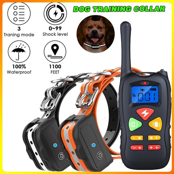 Dog Training Collar with Remote 800ft [Reflective Strap] Waterproof Rechargeable Beep/Vibration/Electric Shock Modes for Small Medium Large Dogs