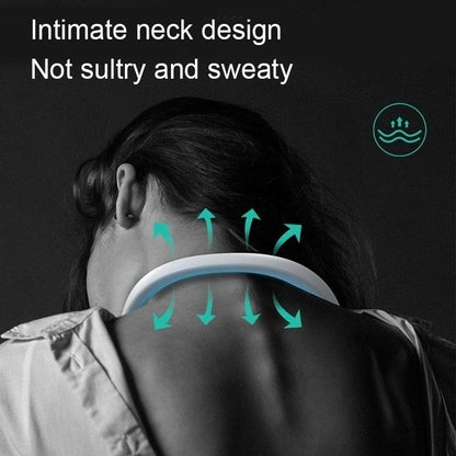 Neck Fan,Upgraded Bladeless Hands Free Portable Neck Fan - Rechargeable Mini USB Personal Fan，Headphone Design Wearable Neckband Fan，Bladeless Safety Design，3 Level Air Flow,Sports Office Outdoor
