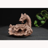 Retro Handmade Ceramic Censer Backflow Incense Burner Home Decor Incense Holder Buddhist Crafts