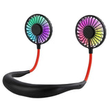 Summer Fashion Hanging Dual Cooling Neck Fan Mini USB Portable Rechargeable Quiet Ventilator For Traveling Outdoor Indoor