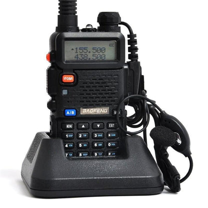 BAOFENG UV-5R Dual Band UHF/VHF Two Way Ham FM Radio+Speaker Mic Walkie Talkie [<lun>]