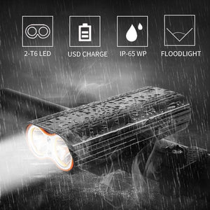 Bicycle Headlights USB Charging Cycling 360° Rotatable Waterproof Mountain Bike Headlights