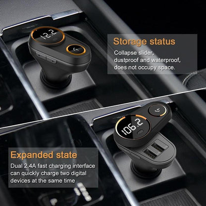 Bluetooth FM Transmitter Car Mp3 Player Wireless In-car Audio Radio Adapter Charger Wireless Dual USB Port Handsfree Call