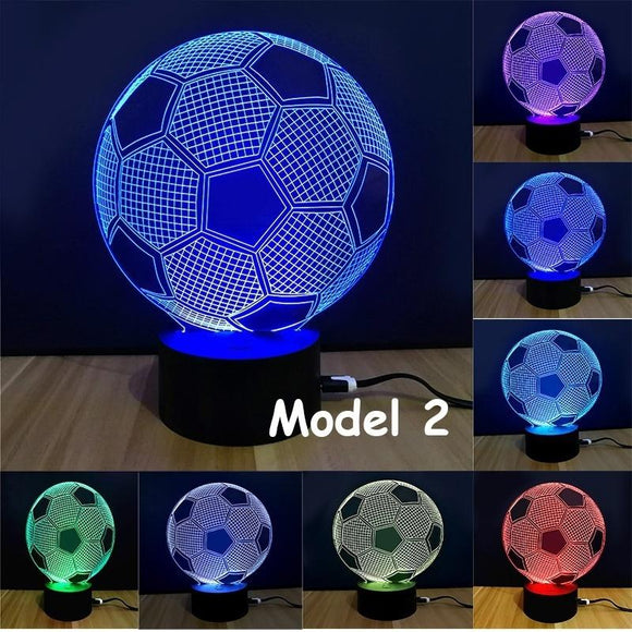 2020 New 3D LED Night Lamp 7 Colors USB Hologram Decor Lamp Table Desk Lights Birthday Party Gift For Children Friends