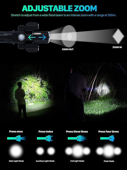 Three Head USB Rechargeable Bike Light Set Powerful Lumens Bicycle Light Road Bike Headlight