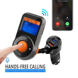 New Bluetooth FM Transmitter, Auto-Scan FM Wireless Radio Adapter Receiver with 1.4 Display, Bluetooth 4.2, QC3.0/2.4A Dual Fast USB Charger and SD Card Support Hands-free Calling Car Kit [&lt;lun&gt;]