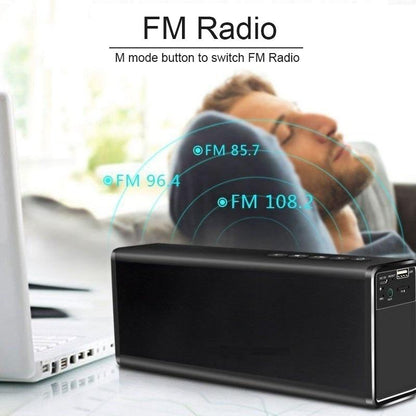 Metal Bluetooth Speaker,Wireless Dual Stereo Super Bass Speaker Portable Handfree Subwoofer Support Handfree TF AUX