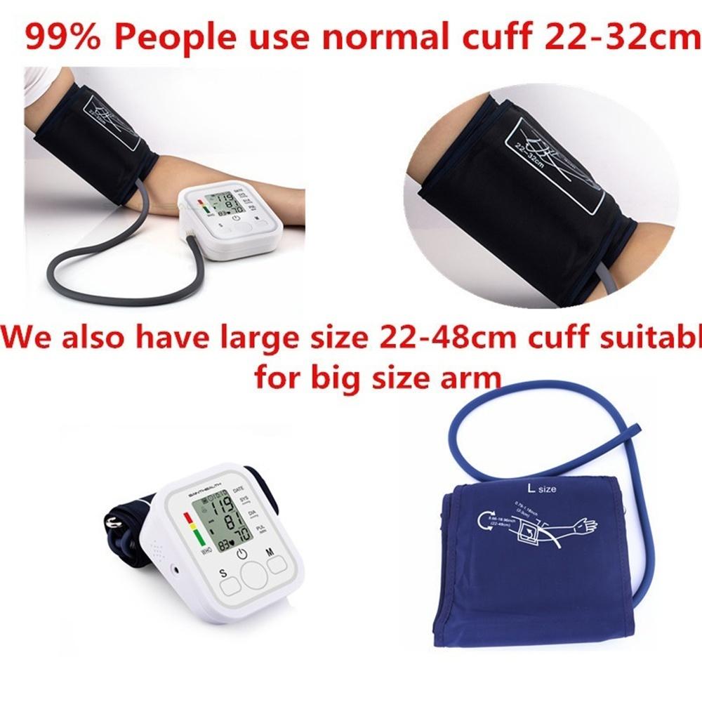 Home Health Care Digital Lcd Upper Arm Blood Pressure Monitor Heart Beat Meter Machine Tonometer for Measuring Blood Pressure Automatic Sphygmomanometer