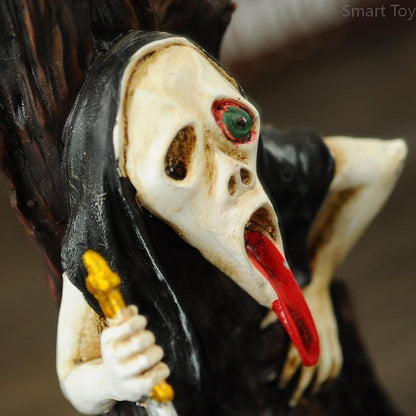 Halloween Skull and Black Dragon Backflow Incense Burners,Ceramic Home Decor  Handmade Gifts [<lun>]