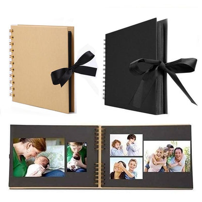 2021 New Photo Album Scrapbook for Photoalbum Craft Paper DIY Scrapbooking Wedding Photo Album Brown &amp; Black [<lun>]