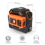 Laser Tape Measure 2-in-1,Construction Laser Measure 131 Ft, Tape Measure 16 Ft Metric and Inches with LCD Digital Display, Movable Magnetic Hook