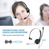 Bluetooth Headset, Trucker Bluetooth Headset, V5.0 Handsfree Wireless Phone Headset with Charging Station, Noice Cancelling, Bluetooth Headset with Microphone, Suitable for Call Center Office Phone
