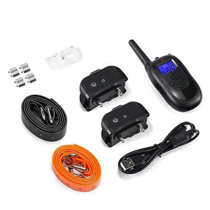 2 Dog Training Collar 300m Remote Rechargeable and 100% Waterproof Shock Collars,with Beep/Vibration/Electric Shock for All Dogs