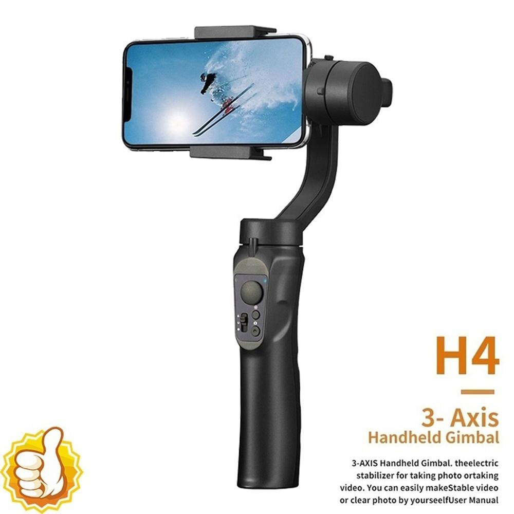Professional H4 Smartphone Camera 3 Axes Stabilizer Handheld Gimbal Stabilizer for Smartphone/Camera/Video Stabilizer for Running Biking Hiking